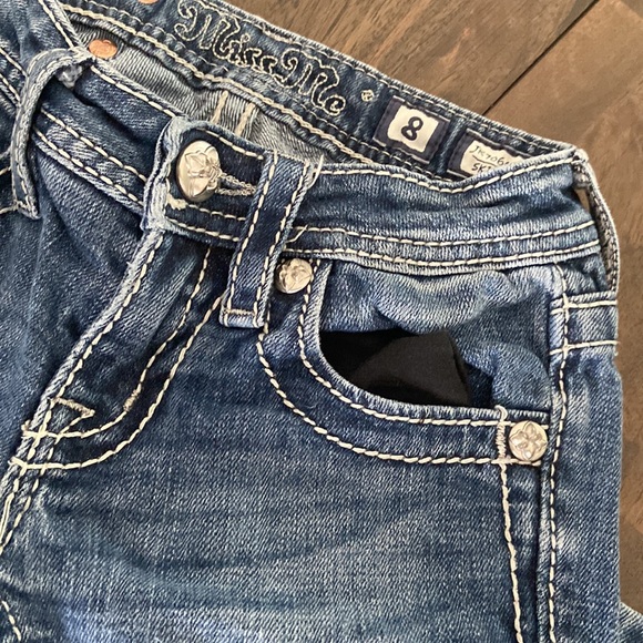 MISS ME size 8 Girl's Skinny jeans beautiful embellished rear pockets 💕 - Picture 7 of 17